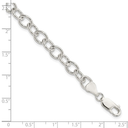 7.5 Inch Sterling Silver Cable 6.75mm Bracelet
