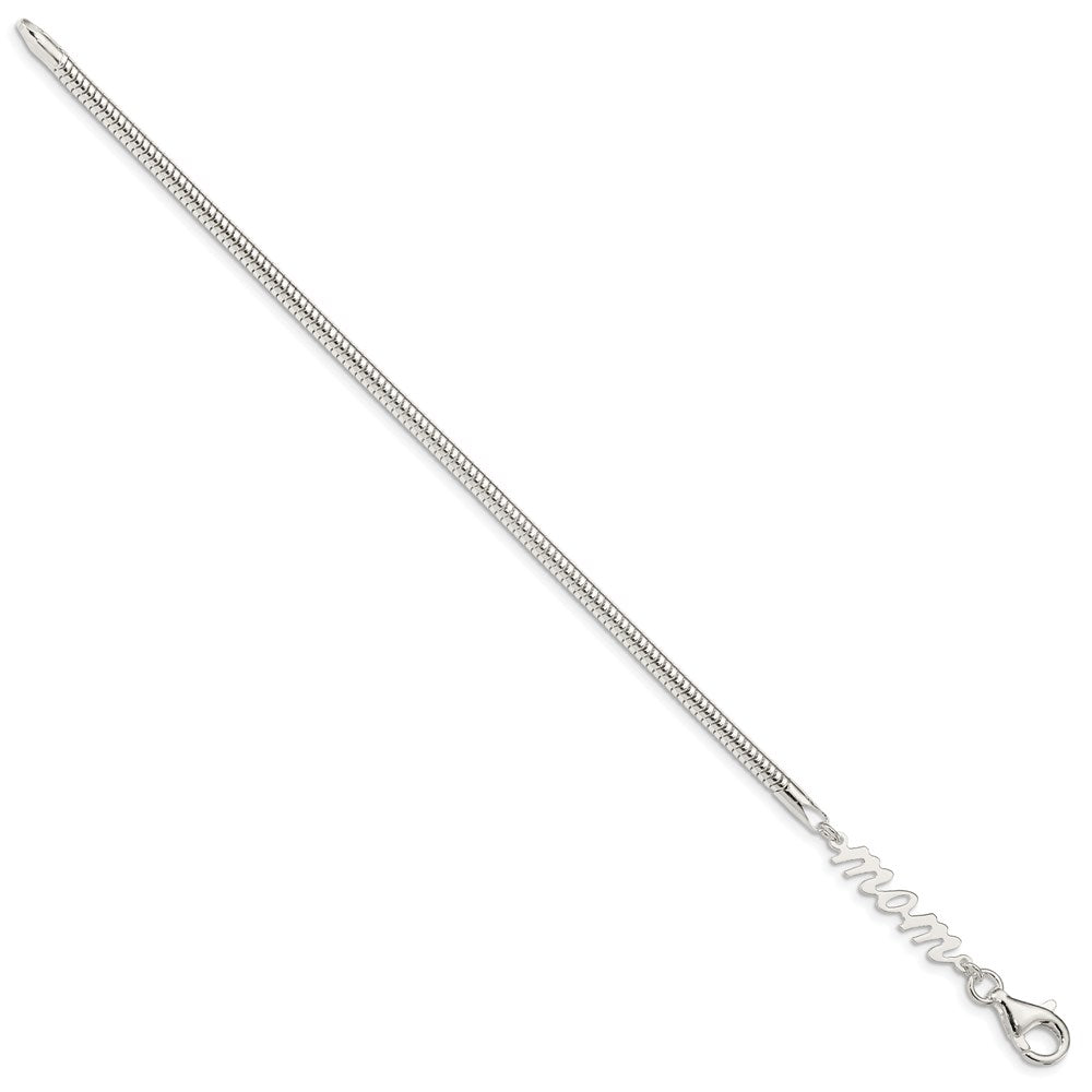 7.5 Inch Sterling Silver Mom Bracelet