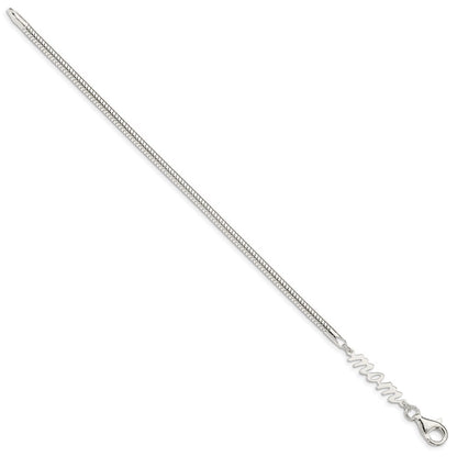 7.5 Inch Sterling Silver Mom Bracelet