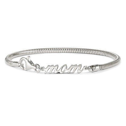 7.5 Inch Sterling Silver Mom Bracelet