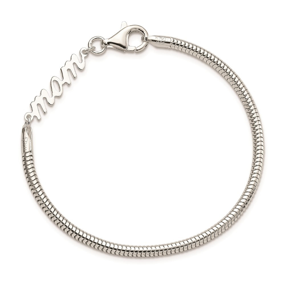 7.5 Inch Sterling Silver Mom Bracelet
