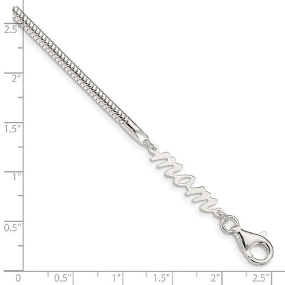 7.5 Inch Sterling Silver Mom Bracelet