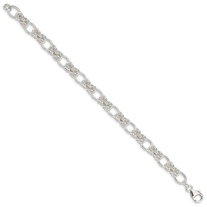 7.75 Inch Sterling Silver Polished Fancy Link Bracelet