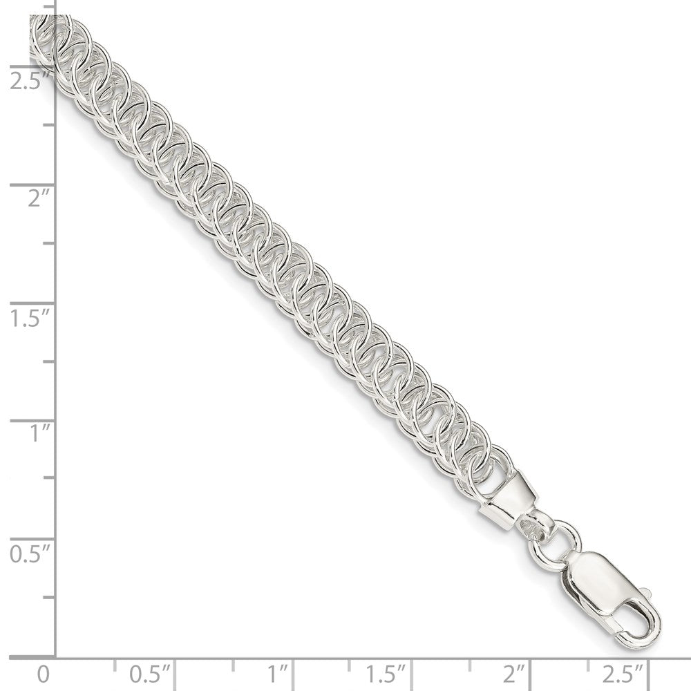 7.5 Inch Sterling Silver Polished Fancy Link Bracelet