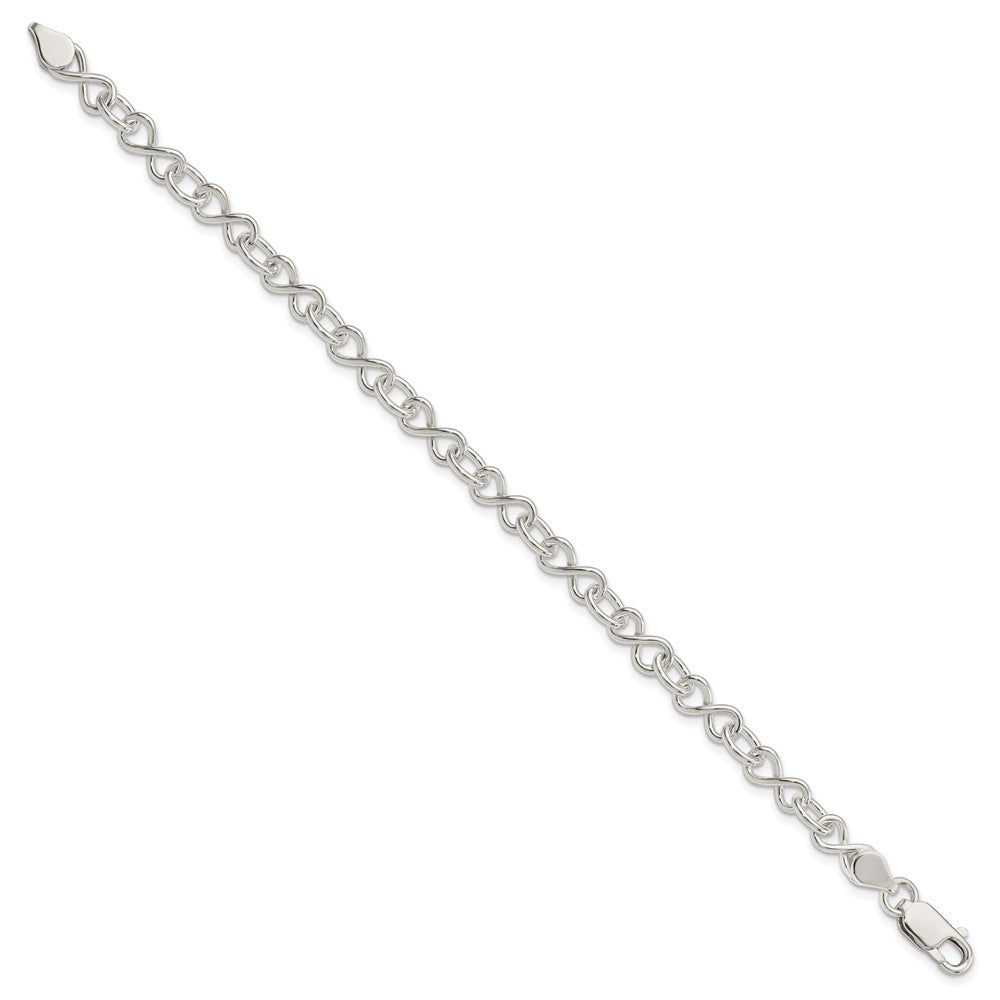 7.5 Inch Sterling Silver Polished Fancy Link Bracelet