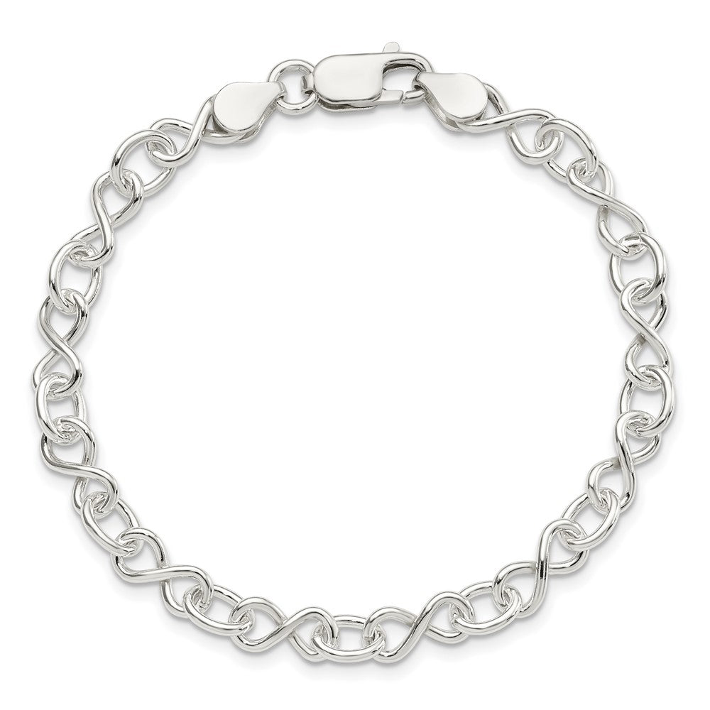 7.5 Inch Sterling Silver Polished Fancy Link Bracelet