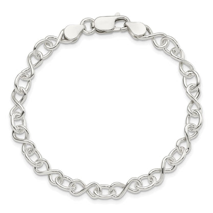 7.5 Inch Sterling Silver Polished Fancy Link Bracelet
