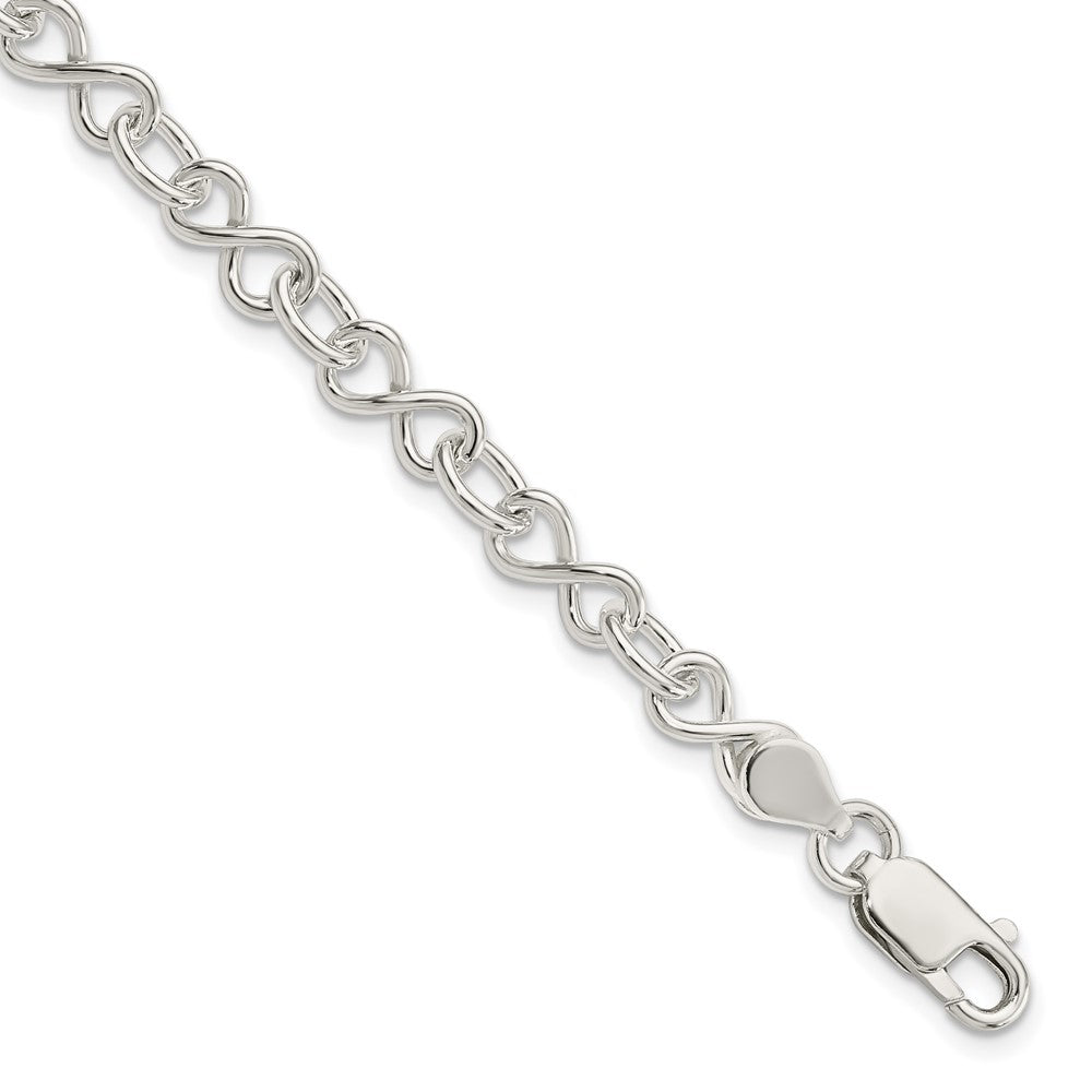 7.5 Inch Sterling Silver Polished Fancy Link Bracelet