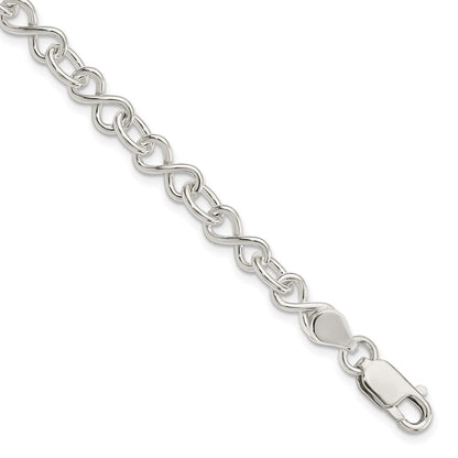 7.5 Inch Sterling Silver Polished Fancy Link Bracelet