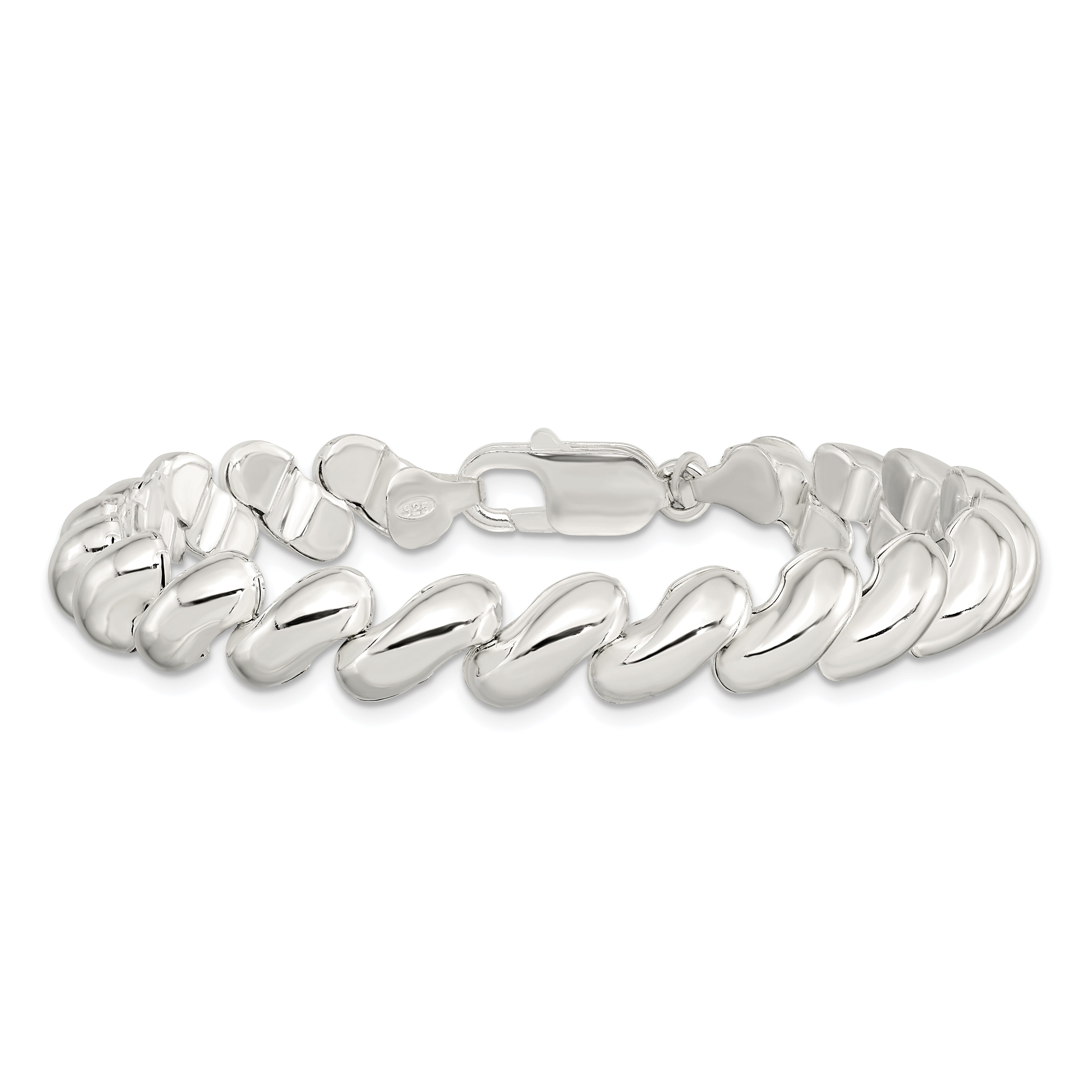 7.5 Inch Sterling Silver Fancy Polished San Marco Bracelet