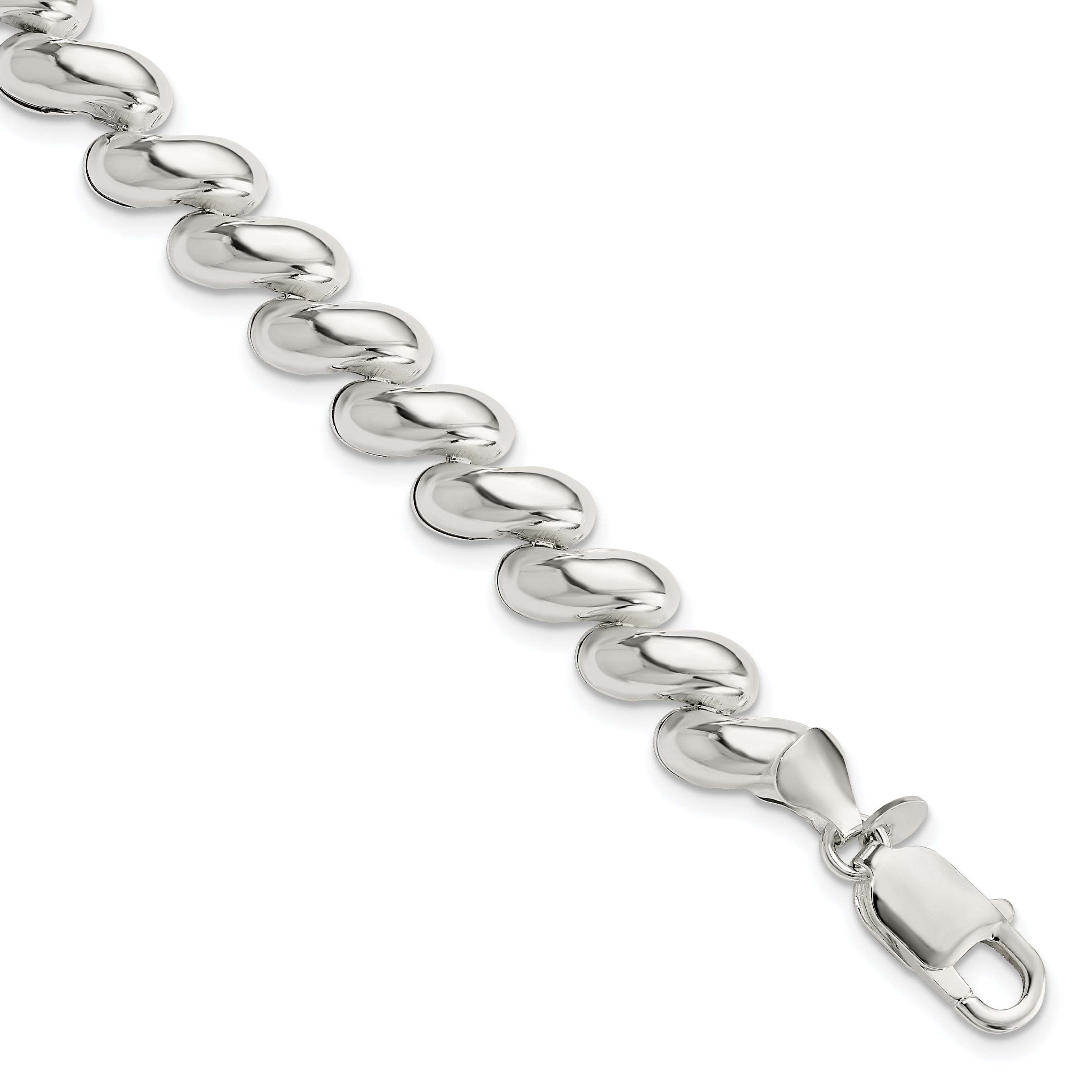 7.5 Inch Sterling Silver Fancy Polished San Marco Bracelet