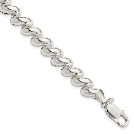 7.5 Inch Sterling Silver Fancy Polished San Marco Bracelet
