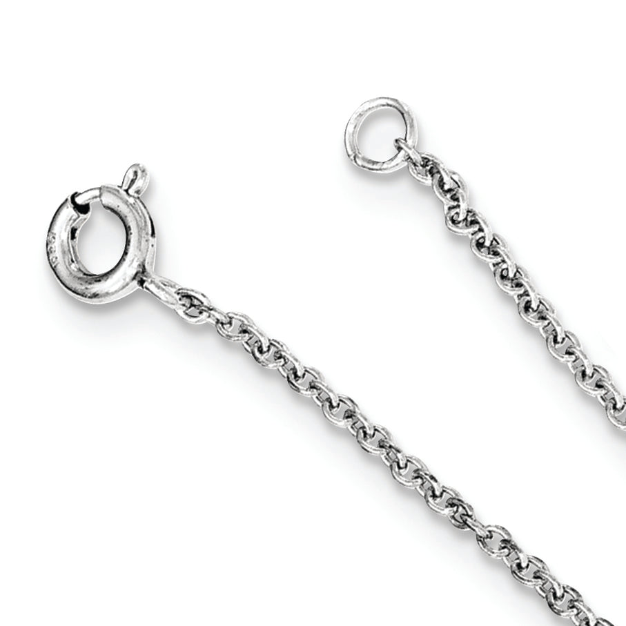 Sterling Silver Rh-Plated Polished Infinity Symbol Attached Ring/Bracelet