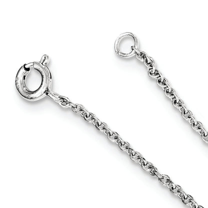 Sterling Silver Rh-Plated Polished Infinity Symbol Attached Ring/Bracelet