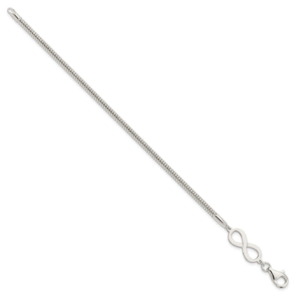 7.5 Inch Sterling Silver Infinity Symbol Bracelet