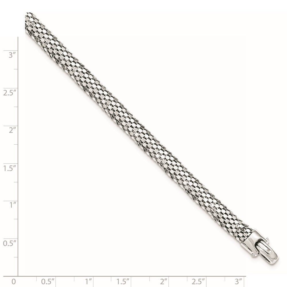 7.5 Inch Sterling Silver Mesh Bracelet