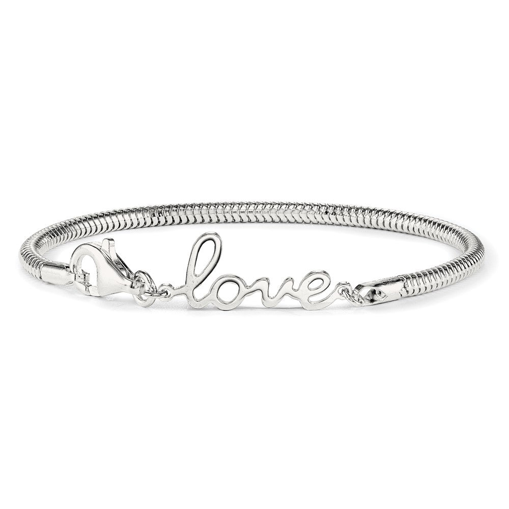 7.5 Inch Sterling Silver Love Bracelet
