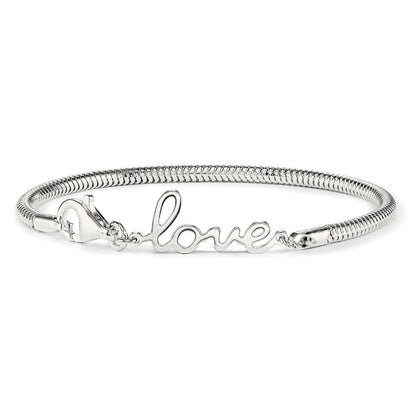 7.5 Inch Sterling Silver Love Bracelet