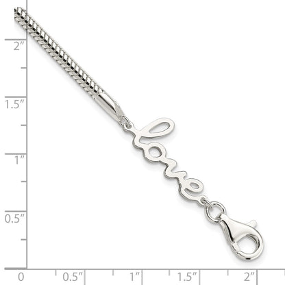 7.5 Inch Sterling Silver Love Bracelet