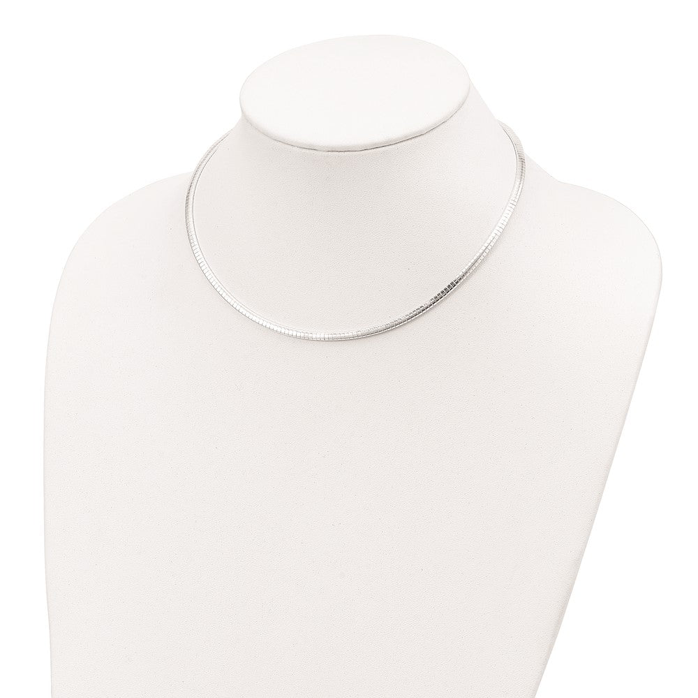 16 Inch Sterling Silver 3.25mm W/2In. Ext Cubetto Chain Necklace