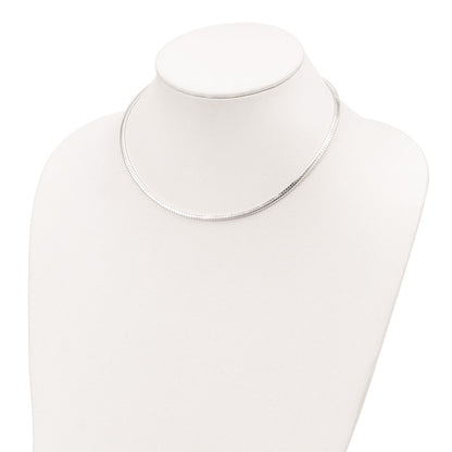 16 Inch Sterling Silver 3.25mm W/2In. Ext Cubetto Chain Necklace