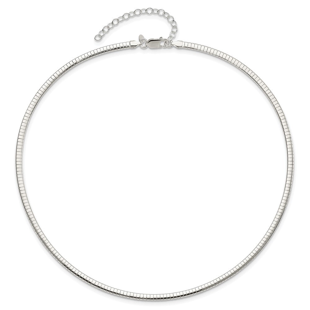 16 Inch Sterling Silver 3.25mm W/2In. Ext Cubetto Chain Necklace