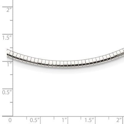 16 Inch Sterling Silver 3.25mm W/2In. Ext Cubetto Chain Necklace