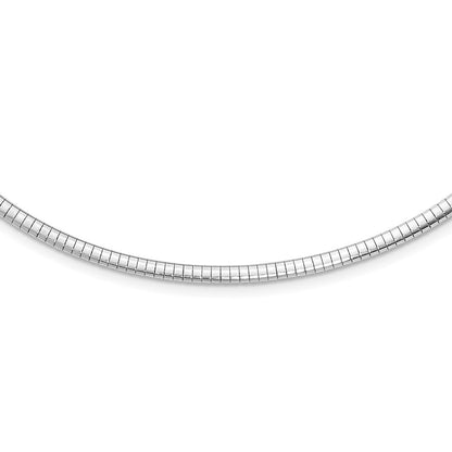 16 Inch Sterling Silver Rhodium-Plated 3.25mm W/2In. Ext Cubetto Chain Necklace