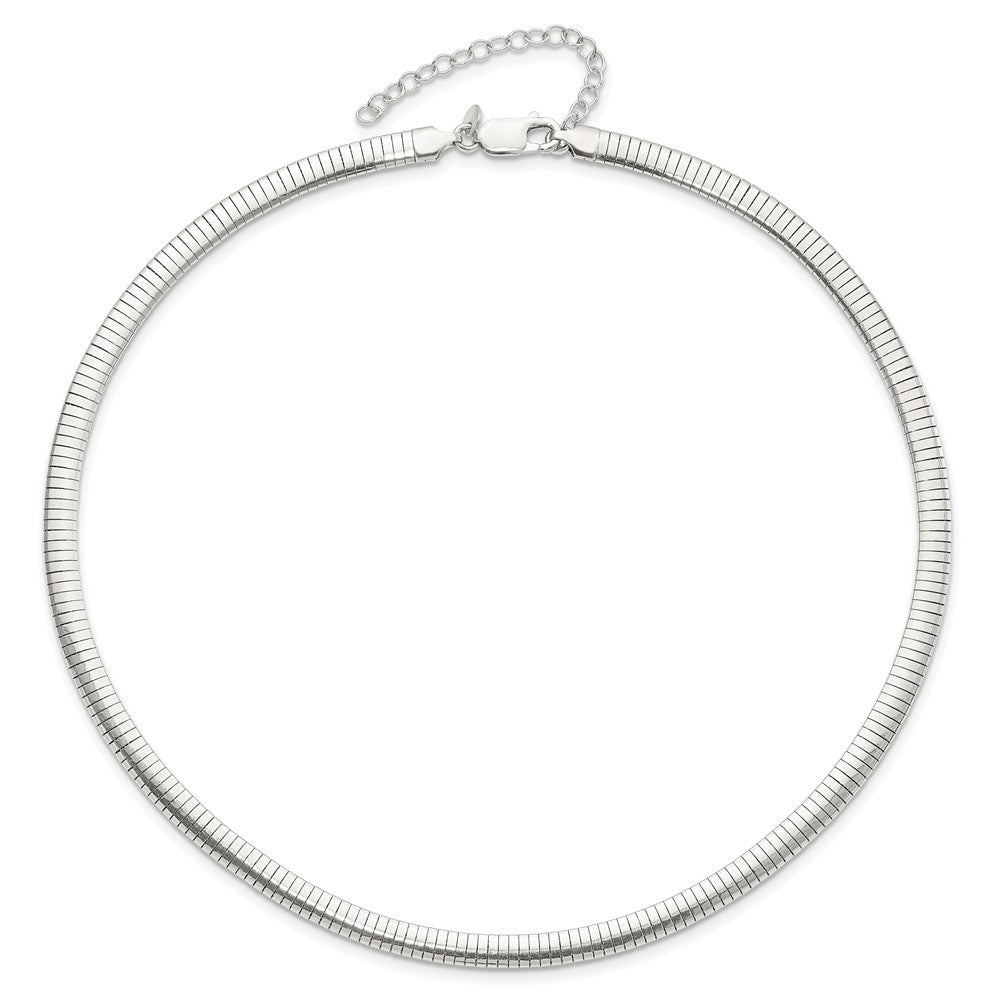 16 Inch Sterling Silver 5.2mm W/2In Ext. Cubetto Chain Necklace