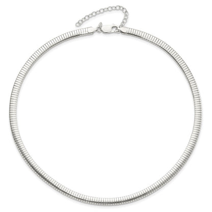 16 Inch Sterling Silver 5.2mm W/2In Ext. Cubetto Chain Necklace