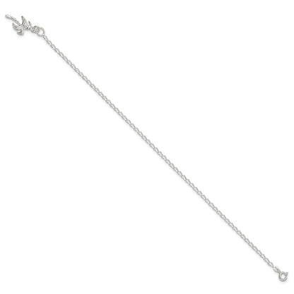 Sterling Silver Palm Tree Anklet