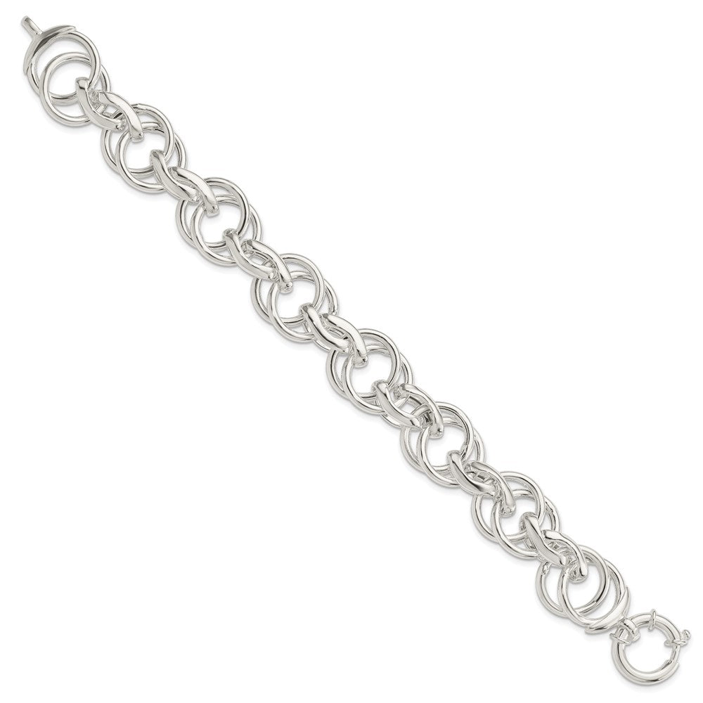 Sterling Silver Polished Fancy Link 8.5 Inch Bracelet