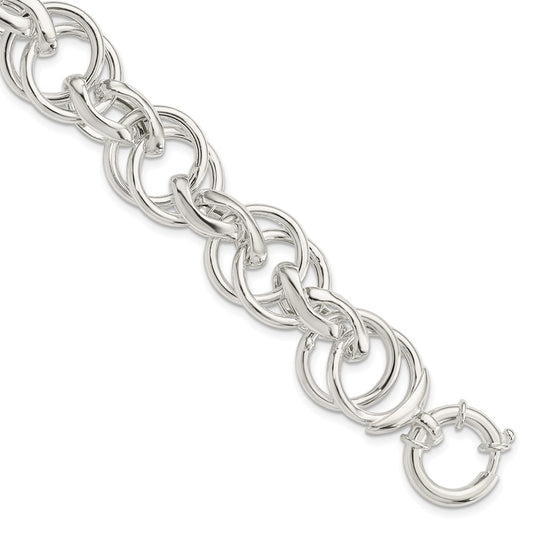 Sterling Silver Polished Fancy Link 8.5 Inch Bracelet
