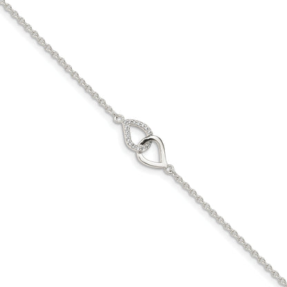 7 Inch Sterling Silver Cz Bracelet