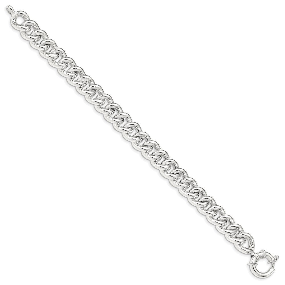 7.75 Inch Sterling Silver Polished Curb Link Bracelet