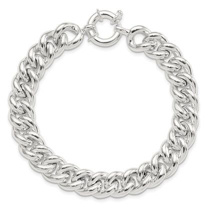 7.75 Inch Sterling Silver Polished Curb Link Bracelet