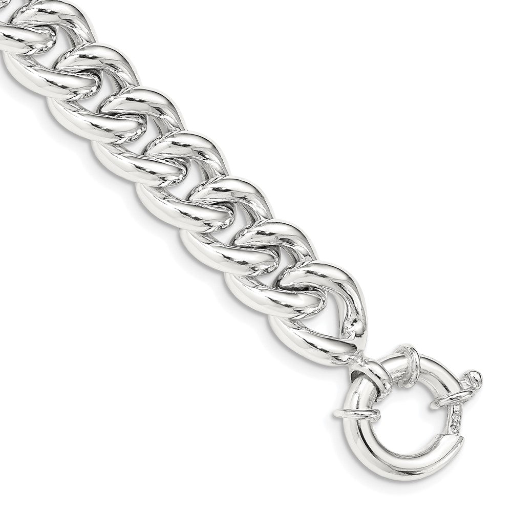 7.75 Inch Sterling Silver Polished Curb Link Bracelet