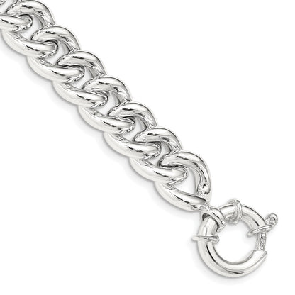 7.75 Inch Sterling Silver Polished Curb Link Bracelet