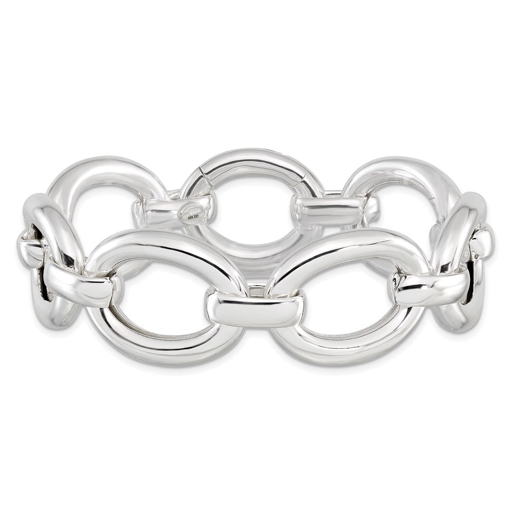 8.75 Inch Sterling Silver Polished Large Link Bracelet