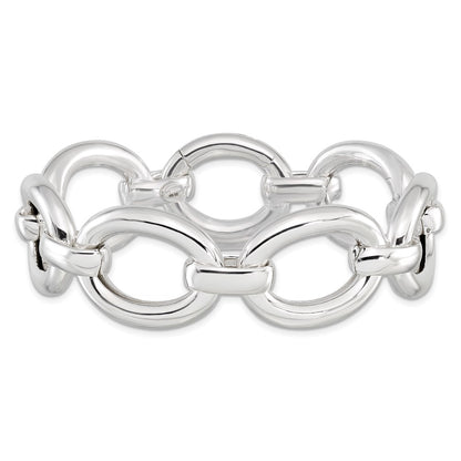 8.75 Inch Sterling Silver Polished Large Link Bracelet