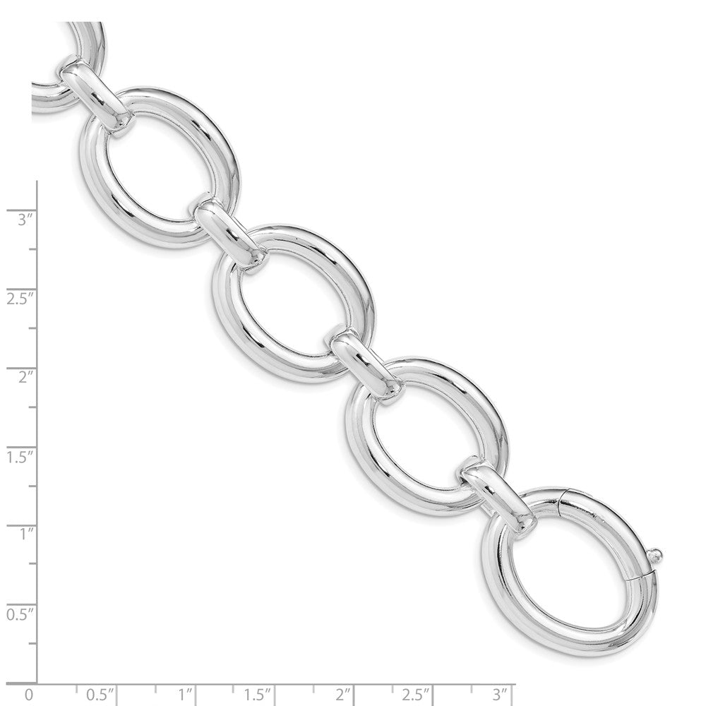 8.75 Inch Sterling Silver Polished Large Link Bracelet