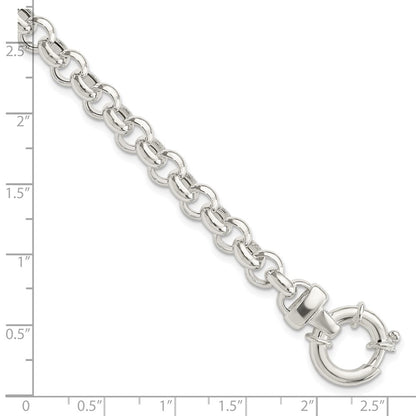 7.5 Inch Sterling Silver Polished Rolo Fancy Bracelet