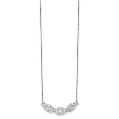 Sterling Silver Cz Fancy Necklace