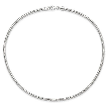 Sterling Silver 4mm Round Cubetto 16In Necklace
