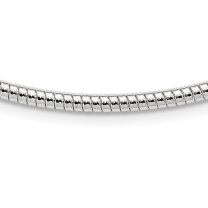 Sterling Silver 4mm Round Cubetto 16In Necklace