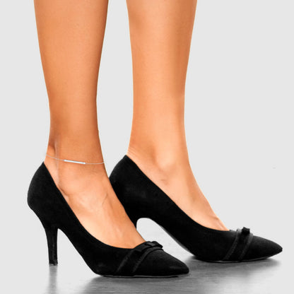 Sterling Silver Polished Crystal Bar 9In Plus 1In Ext Anklet