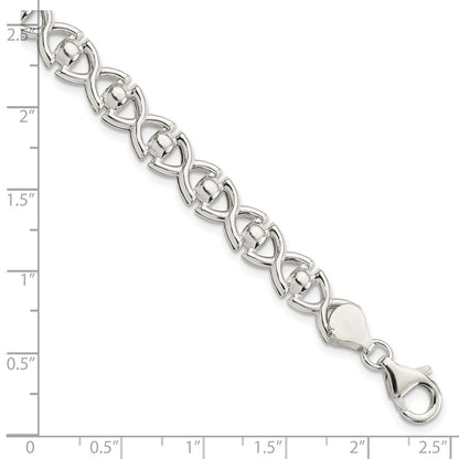 7.5 Inch Sterling Silver Polished Fancy Link Bracelet