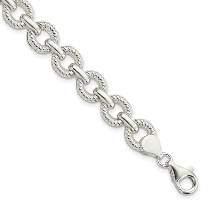 7.5 Inch Sterling Silver Polished Fancy Link Bracelet
