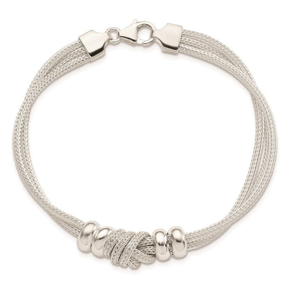 7.5 Inch Sterling Silver Polished Knot Bracelet