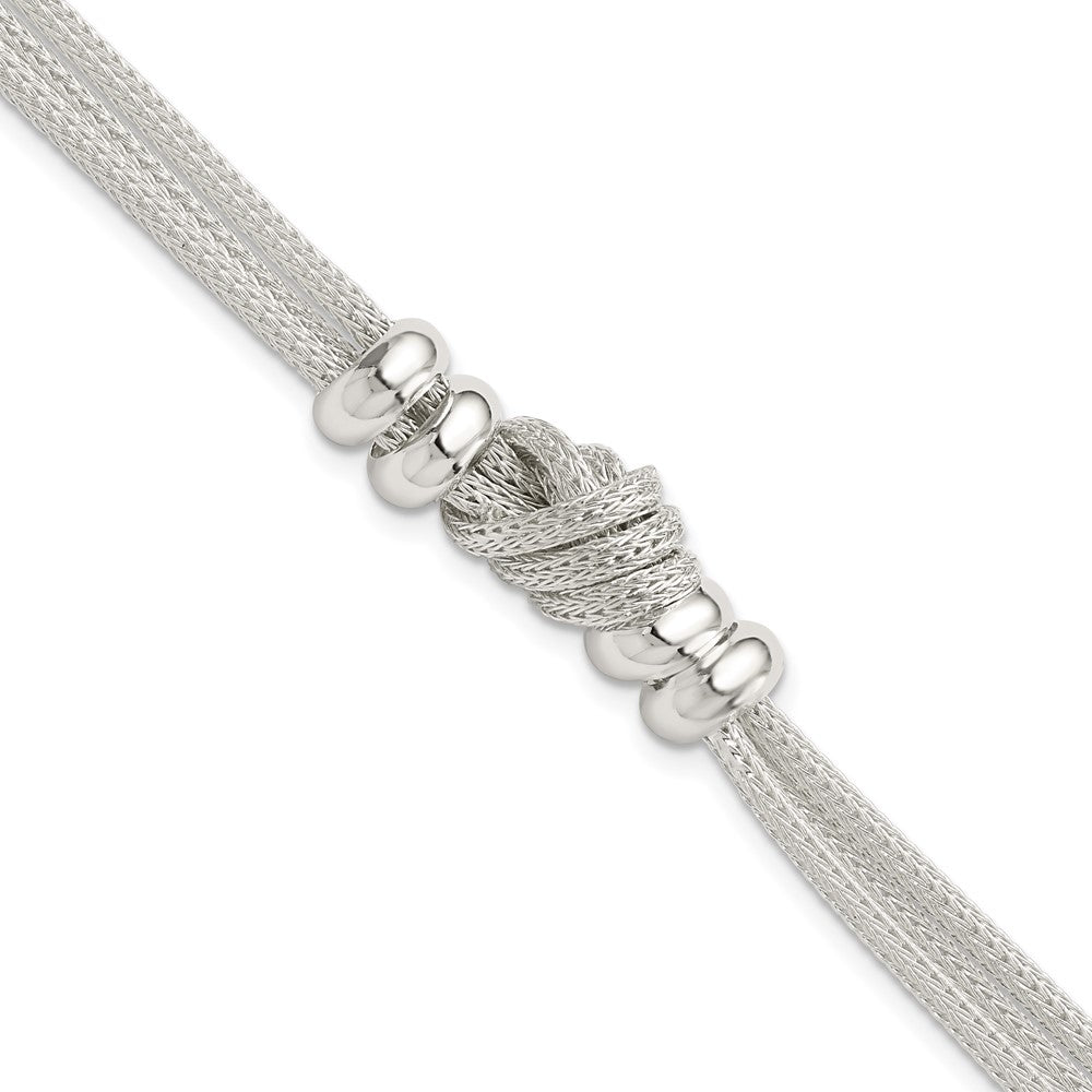 7.5 Inch Sterling Silver Polished Knot Bracelet